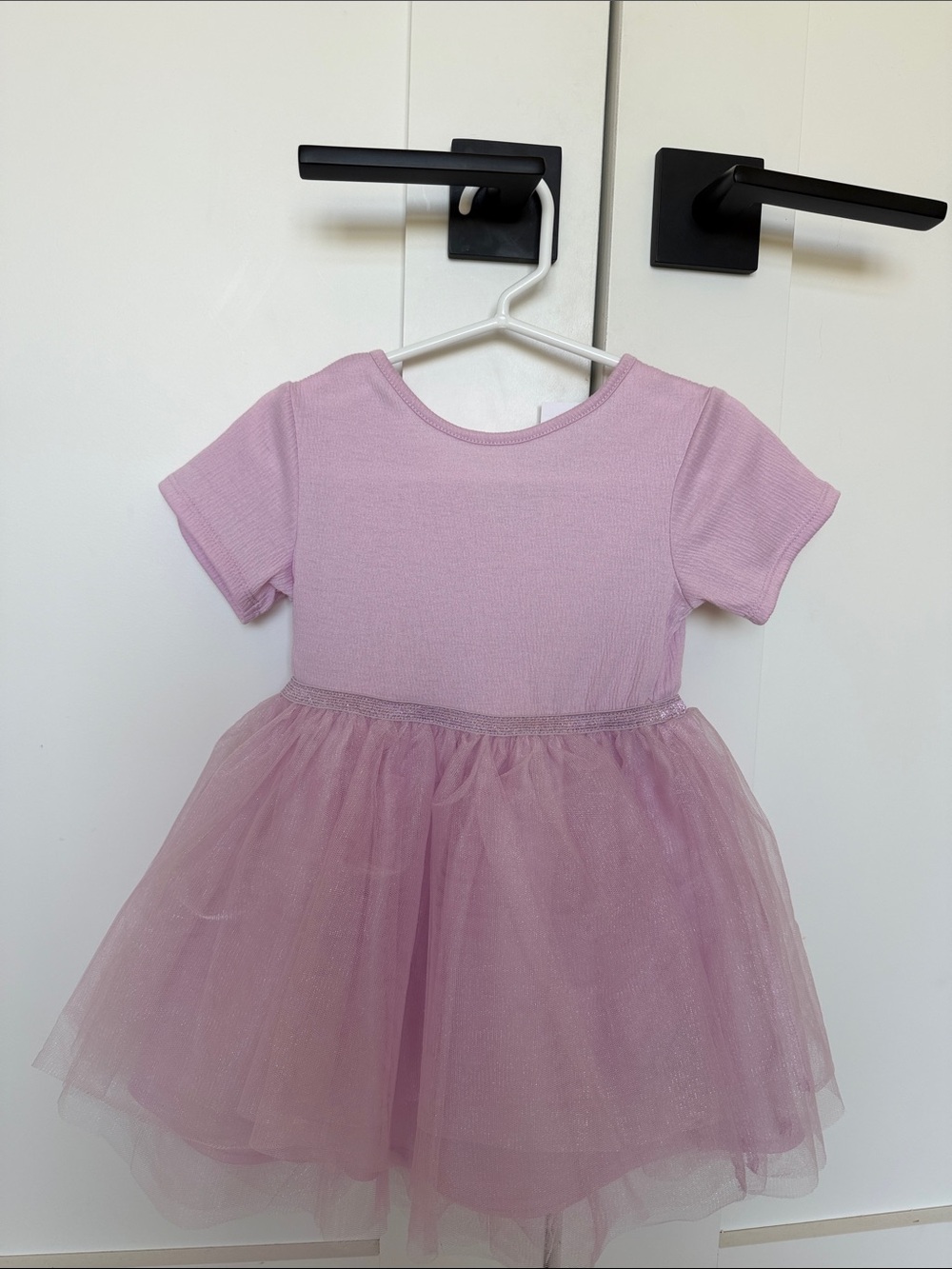 H&M Light Pink Tulle Short-Sleeve Dress - size:2T